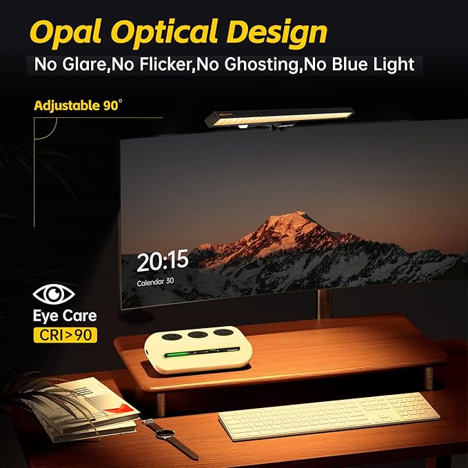 Led Desk Lamp for Office Home Computer Monitor Light Bar USB Powered Monitor Lamp Adjustable Color Temperature Brightness Laptop LED Screen Light Bar USB reading light bar for Game Reading Accessories