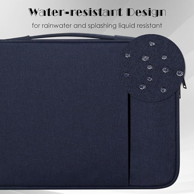ProElife 13-Inch Laptop Sleeve Case for 2026-2024 MacBook Air 13.6 inch M5/M4 & MacBook Neo 13'' A18 Pro/iPad Pro M5 13-inch Accessory Traveling Water-Resistant Bag Portable Carrying Case (Navy Blue)