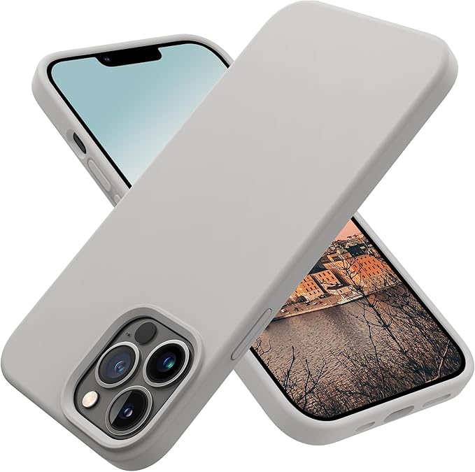 OTOFLY Designed for iPhone 13 Pro Max Case, Silicone Shockproof Slim Thin Phone Case for iPhone 13 Pro Max 6.7 inch (Natural Titanium)