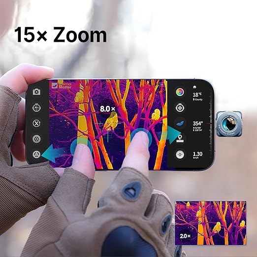 Thermal Master Thermal Camera for Android, X2 Thermal Night Vision Monocular for Phone, 950-Yard Detection Range, 512×384 X³ IR Resolution, 50Hz, Thermal Scope for Wilderness Rescue
