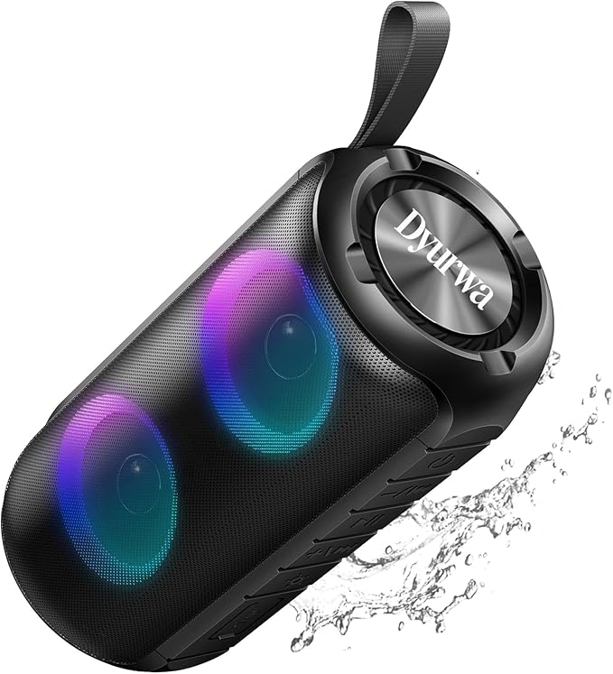 Bluetooth Speaker, 2026 NEW Speakers Bluetooth Wireless, 24W Super Loud,TWS Pairing, 360°HD Colorful RGB Lights, IPX7 Waterproof, Portable Speaker, 12H Playtime, HD Call for Outdoor/Home/Party/Beach