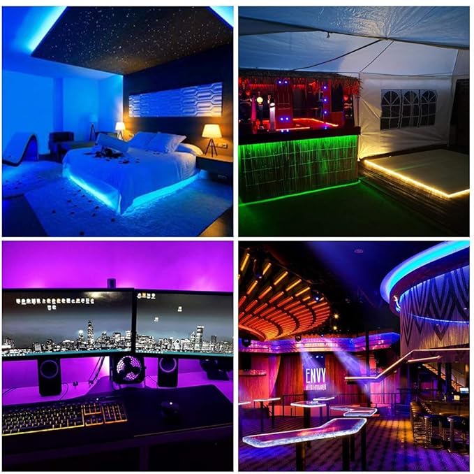 SEZO WS2812B LED Strip Light 3.3FT/1M 60LEDs/m Individually Addressable Programmable 5050SMD Digital RGB Alloy Wires Flexible Dream Color IP30 Non-Waterproof PCB Black DC5V