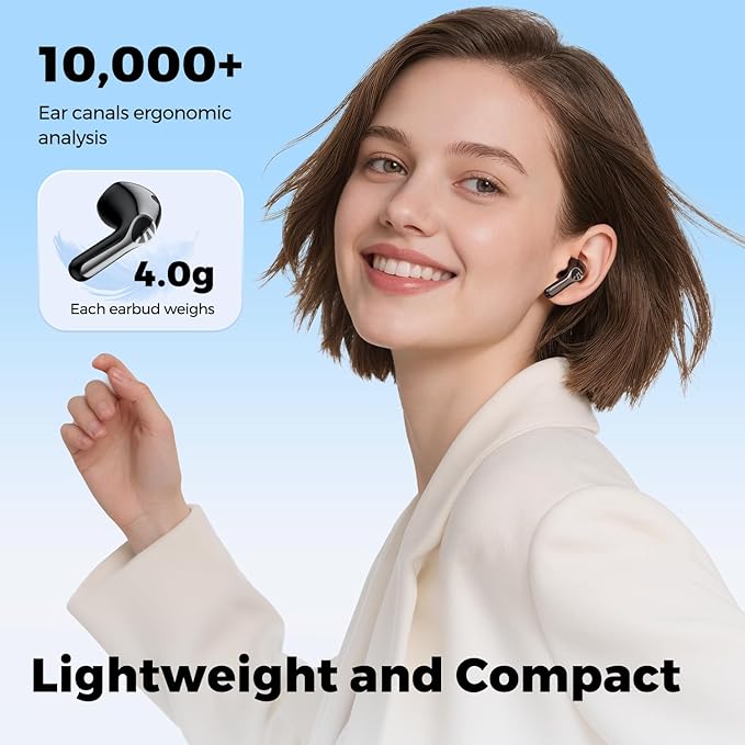 SoundPEATS Air6 HS Wireless Earbuds, Bluetooth 6.0, LDAC Hi-Res Audio for HiFi Sound, 13mm Dynamic Driver, Total 45H, Quick Charging, IPX5 Resistant, Comfortable Fit, ENC Noise Canceling, Support App