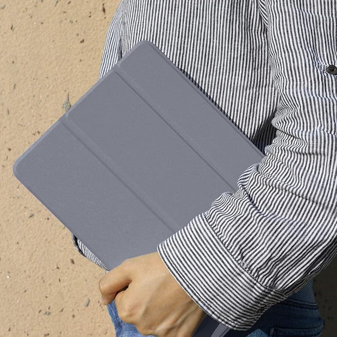 Aoub Case for iPad 9.7 inch 6th/5th Generation Case 2018/2017 with Pencil Holder, Thin Lightweight Smart Stand Cover, Auto Wake/Sleep, Model A1822/A1823/A1893/A1954, Purple Gray