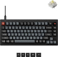 Keychron V1 8K Custom Mechanical Keyboard, 75% Wired Layout, Ultra-Low Latency 8000Hz, QMK Programmable, Hot-Swappable Banana Switches, RGB, for Gamers and Typists, Compatible with Mac/Windows/Linux