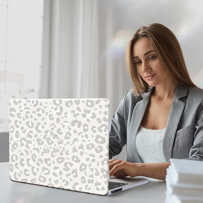 Funut for MacBook Air 13 inch Case M5 M4 M3 M2 2026 2025-2022 A3449 A3240 A3113 A2681, Funut Plastic Laptop Hard Shell Case & Keyboard Cover for M2 M3 M4 M5 MacBook Air 13 inch,Leopard Print