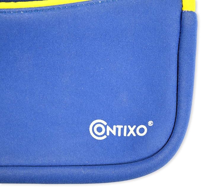 Contixo 10" Tablet Sleeve Bag - Compatible with K102 & K103 Kids Tablets, Shockproof & Water-Resistant Protective Carrying Case with Soft Lining - Dark Blue