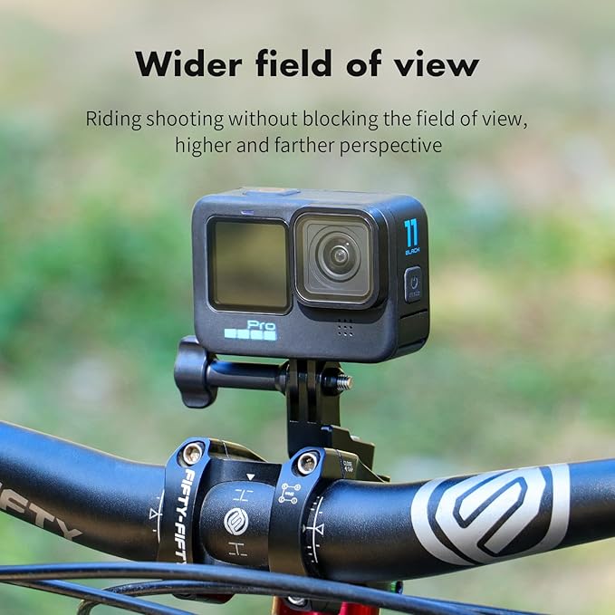 SEASKY H2-A Aluminum Alloy Bicycle Bike Headset Handlebar stem Mount Holder Center mounting for Gopro Hero 13 12 11 10 9 DJI Action 5 Pro 4 3 insta360 Ace Pro 2 Sports Action Camera Accessories
