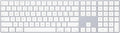 Apple Magic Keyboard with Numeric Keypad: Wireless, Bluetooth, Rechargeable. Works with Mac, iPad, or iPhone; Chinese - Pinyin - White