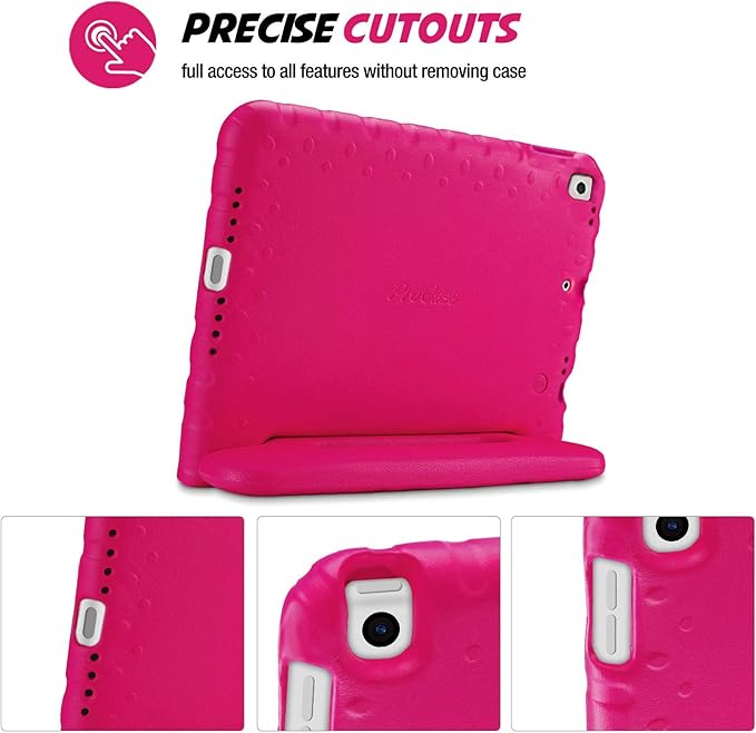 ProCase Kids Case for iPad 9th Generation/iPad 8/iPad 7, iPad 10.2 Case 2021 2020 2019/iPad Air 10.5/iPad Pro 10.5 Kids Case, Shockproof Lightweight Case with Convertible Handle -Magenta