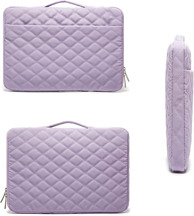 Kinmac 360° Protective Laptop Sleeve Case Bag Cover with Handle for MacBook Pro 16 inch,16 inch HP,Lenovo,Dell,ASUS,Acer Ultrabook and Business Laptop (Purple Embroidery)