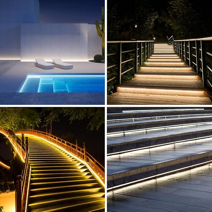 BTF-LIGHTING FCOB COB LED Strip IP67 Waterproof Flexible High Density Uniform Diffused Neon Light 16.4FT DC12V Warm White 3000K 480LED/m CRI 90+ for Indoor Decor(No Adapter or Controller)