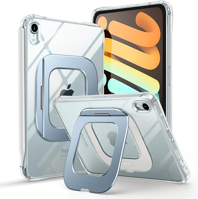 SUPCASE for iPad mini 7 A17 Pro 2024 Case with Stand (Unicorn Beetle Prism), [Anti-Scratch] [Support Apple Pencil Charging] Slim Protective Clear Cover for iPad mini 7th/6th Generation 8.3 Inch, Blue