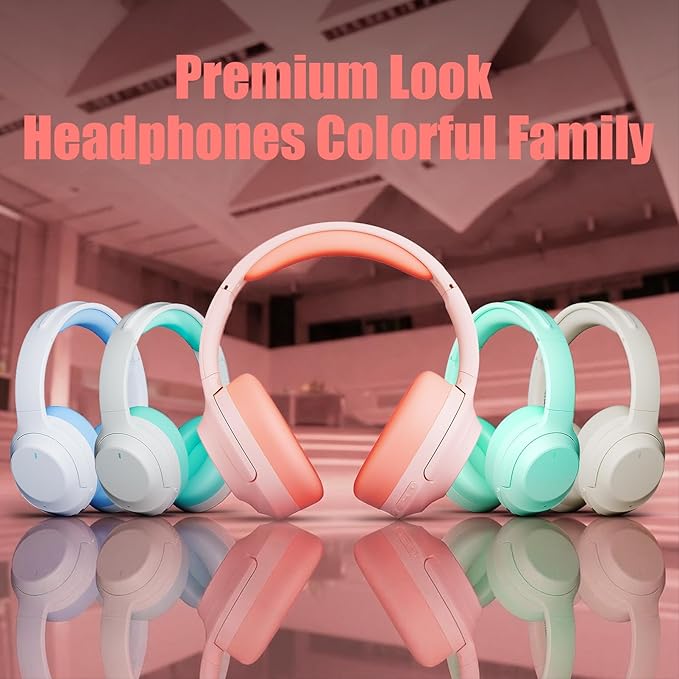 Upgraded Pro‑level Hybrid Active Noise Cancelling Headphones, HD Sound & Big Bass, 2X Softer Comfort, Long ANC Playtime, Wireless Over-Ear Bluetooth Headphones Perfect for Home Office|Travel|Pair