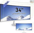 [2-Pack] 34 Inch Computer Blue Light Blocking Screen Protector for 21:9 Widescreen Curved Monitor, Anti Glare Anti-UV Eye Protection Desktop PC LED Monitor Filter, Removable Anti-Scratch Film 34in