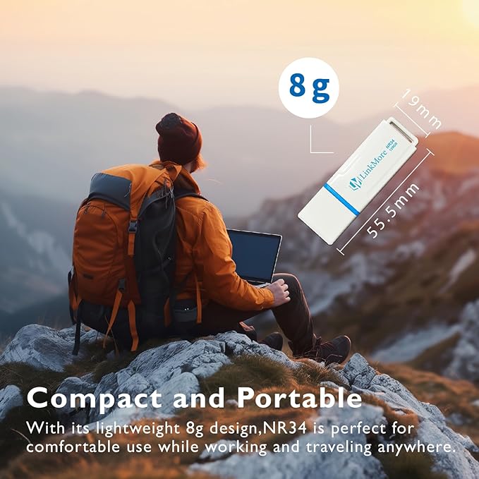 LinkMore NR34 128GB USB3.2 /USB 3.1 Flash Drive, Read Speed up to 120MB/s, Write Speed up to 60MB/s, Thumb Drive