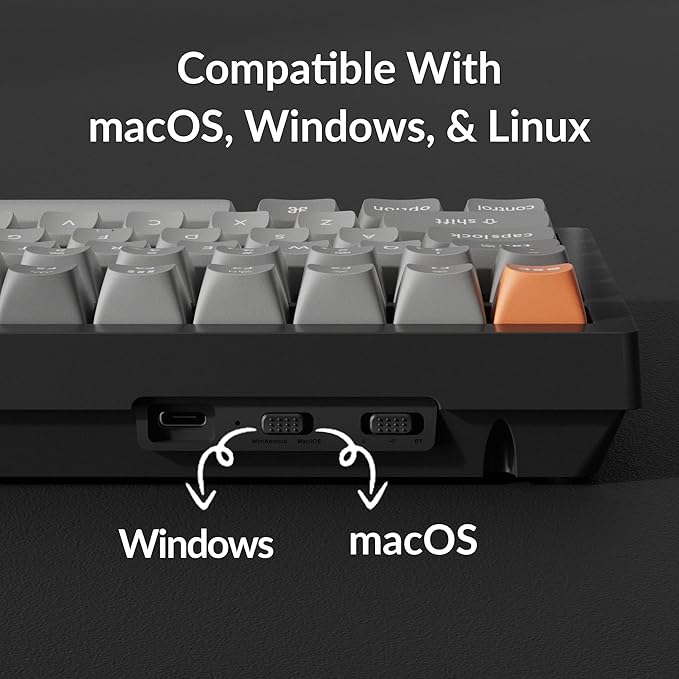 Keychron K4 Max Wireless Custom Mechanical Keyboard with Number Pad, QMK Programmable 100 Keys RGB Backlight, Bluetooth/2.4 GHz/Wired PBT Keycaps Compatible with Mac Windows Linux