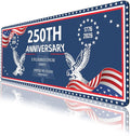 250 Anniversary Desk Mat Gaming Mouse Pad Liberty Bell America Flag Eagle Mouse Pad Extended Laptop Keyboard Mat Desk Pad Office Computer Keyboard Laptop Home 31.5"x11.8"