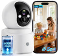 Noonkey Battery Powered Wireless Indoor Security Camera, 4MP HD Pan/Tilt Pet Camera w/ 6000mAh Rechargeable, 5G&2.4G WiFi 6,Motion Detection, Color Night Vision, 2-Way Talk, Home/Pet/Baby Monitoring