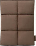 Comfyable Puffy 9-11 Inch Tablet Sleeve Compatible for 11 Inch iPad Pro M5, iPad Air M4 2026 with Magic Keyboard, Quilted Puffer Vertical Tablet Carrying Case for Women Men, Mocha Brown