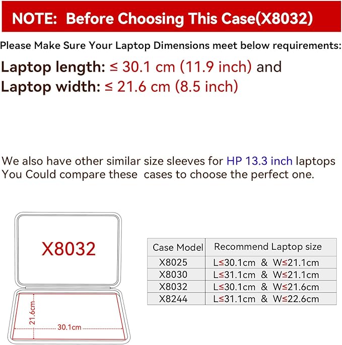 Smatree Hard EVA Protective Sleeve Case Compatible for 13.3 inch HP Elite x360 830 G11 2-in-1 Notebook PC, for HP Envy X360 13, for EliteBook 830 G11/G10/G9/EliteBook 835 Laptop Sleeve (X8032)