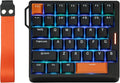 EPOMAKER HE30 One-Handed Hall Effect Keyboard, 8K Polling & 0.125ms, SOCD & Snap Key, Adjustable Trigger, PBT Keycap, RGB, Custom Software, Wired Gaming Keyboard for PC/Gamer (Black Orange)