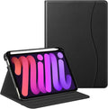 Fintie Folio Case for iPad Mini 7 (A17 Pro, 7th Generation) 2024 / iPad Mini 6 (6th Gen) 8.3 Inch, Multi-Angle Smart Stand Cover with Pencil Holder & Pocket, Auto Sleep/Wake, Black