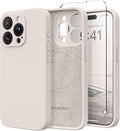 Magnetic for iPhone 13 Pro Max Case, Compatible with MagSafe, [Full Camera Protection][Screen Protector] Silicone Shockproof Protective Phone Case for iPhone 13 Pro Max 6.7", Stone