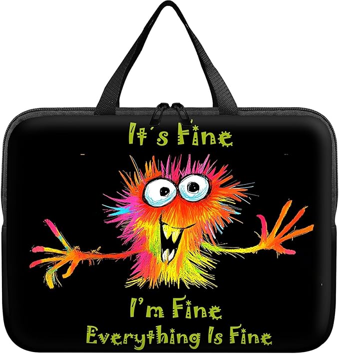 Laptop Sleeve Case Bag 13 inch, Colorful Little Monsters Slim Carrying Case Handbag Travel Laptop Bag for 13 inch MacBook Air M3/M2/Pro M2/ 13" iPad Pro/Air M4/M2 2024