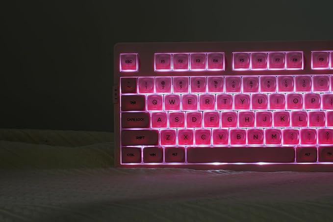 ZORNHER ZH980 Foundation Mechanical Keyboard,95% Pink Creamy Keyboard with Number Pad,Cute Jelly MOA Profile Keycaps,Creamy Sounding Linear Switches,Hot-Swappable,RGB Backlit