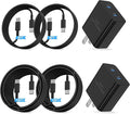 Dual Port 45W Super Fast Charger and Type C Cable 10ft 6ft,USB C Wall Charging Block,Android Phone Charger Cord Long for Samsung Galaxy S26 Ultra/S25/S24/S23+/S22 Plus/S21/S20/iPhone 17 16 15 Pro Max