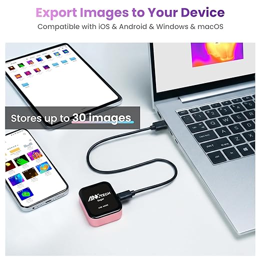 Mini Thermal Camera for Hidden Camera Detection & HVAC, Pink Beginner-Friendly Thermal Camera, Portable Infrared Imager for Water Leak Home Inspection