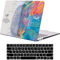 Compatible with MacBook Air 13 inch Case 2022 2021 2020 2019 2018 Release M1 A2337 A2179 A1932 Retina Display Touch ID, Plastic Hard Shell Case & Keyboard Cover, Left Right Brain