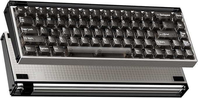 MelGeek MADE68 Pro+ Wired Gaming Keyboard, Magnetic Keyboard with Hall Effect, 65% Compact Rapid Trigger, Hot-Swappable, RGB Snap Tap & Adjustable Actuation, Online HIVE Custom (Phantom Gray)