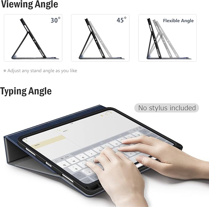 Antbox Case for iPad Pro 11 inch 4th Generation (2022)/3rd/2nd/1st Gen Vegan Leather with Pencil Holder Auto Sleep/Wake Function iPad Pro 11 Cover (Blue)