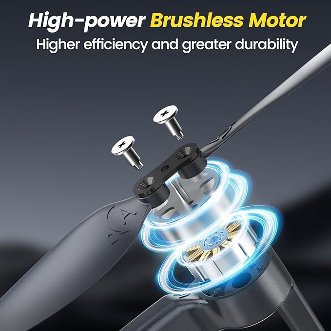 WeFone Drones with Camera for Adults 4k, WF31 GPS RC Drone FPV Foldable Quadcopter for Beginner with Brushless Motor, 5G Wi-Fi Transmission, Auto Return, Follow Me, Waypoints, 50 Min Flight Time