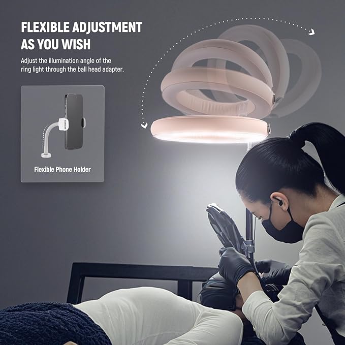 NEEWER 14" Inflatable Large Ring Light with Tripod Stand/Phone Holder/Remote, 35W Portable LED Ringlight 2900-6500K 2400lux CRI95+ for iPhone Selfie Streaming Video Recording Makeup Lash Studio, RA14B