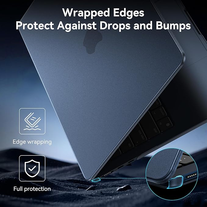 BlueSwan for MacBook Air 13 inch Case, M5 M4 M3 M2 2026-2022 A3449 A3240 A3113 A2681, 100% Match Official Color, Scratch Resistant, Easy to Snap on, Air 13.6 Hard Shell Protective Laptop Cover