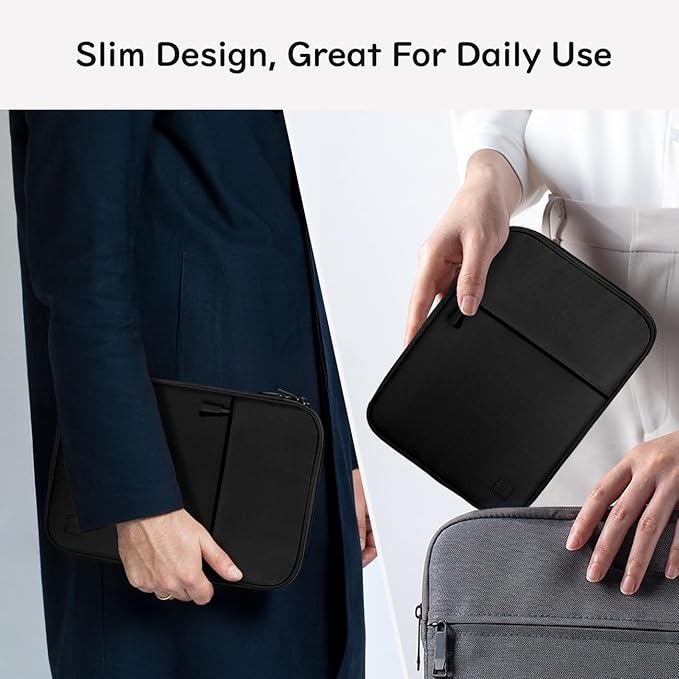 Dadanism 8-9 Inch Tablet Sleeve Padded Carrying Case for iPad mini 7th/6th 8.3", iPad mini 5/4/3/2/1 7.9", Remarkable Paper Pro Move 7.3" 2025, Galaxy Tab A9/A7 Lite 8.7", Tab M8 8", Tab M9 9", Black