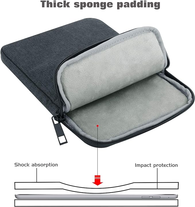 MoKo 9-11 Inch Tablet Sleeve Bag Carrying Case Fits New 11inch iPad Air M4, iPad A16 2025, iPad Pro 11 M4, Air 5/4/3, iPad 10/9/8th Gen, Tab S8/S9 11", Tablet Carrying Case, Space Gray | Carrying Case, Space Gray