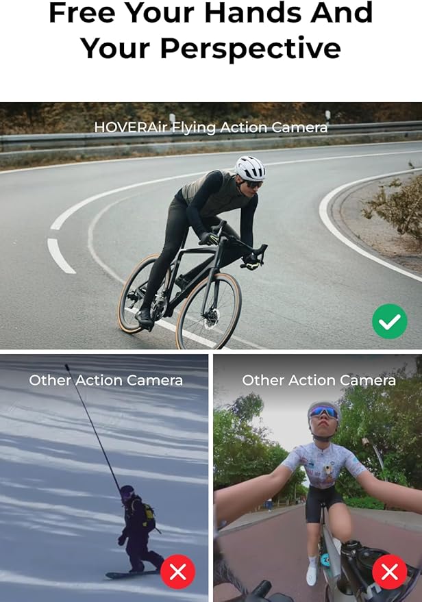 HOVERAir X1 PRO 4K Drone with Camera, Foldable Action Flying Camera with 42 KM/H Follow Speed, 10+ Fully Automatic Flight Modes, Fly Anywhere with OmniTerrain, SmoothCapture 2.0 (Standard)