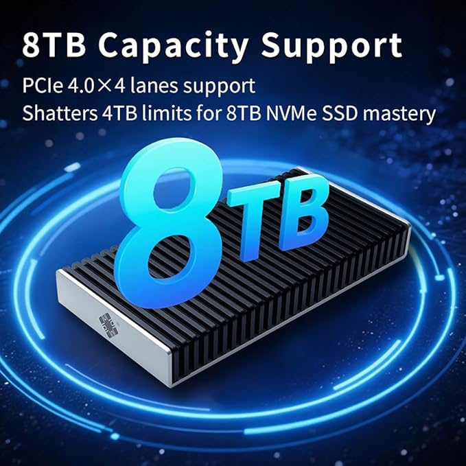 Portable NVMe USB4.0 (USB-C) SSD Ultra Fast External SSD Drive Aluminum Enclosure