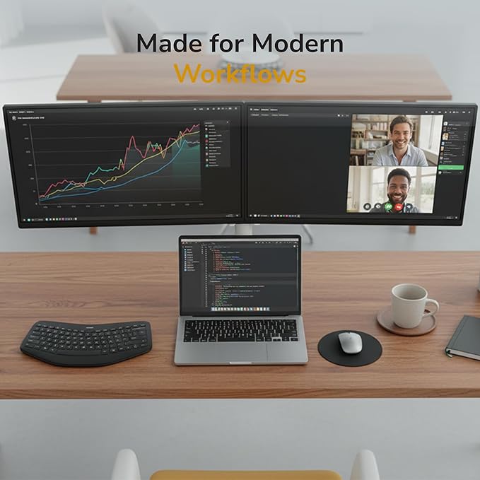 Mount-It! Dual Monitor Mount for Desk, Adjustable Tilt Swivel on Double Monitor Mounts for Screens up to 32”, Dual Monitor Arms for 2 Monitors, VESA 75x75 and 100x100 C-clamp & Grommet in White