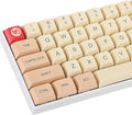 Guffercty kred XDA Profile Yellow Keycaps 60 Percent Dye-sub PBT Keyboard Caps with ISO Keys for 60% 65% 75% 96% Mechanical Keyboard (Soy Milk)