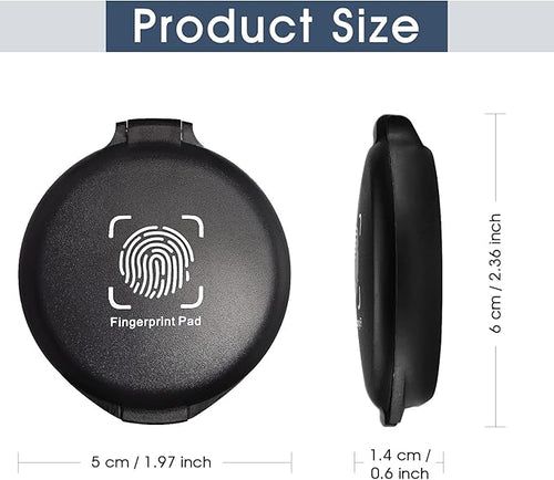 1 Pack Thumbprint Fingerprint Ink Pad Stamp Pad for Notary Supplies Identification Security ID Fingerprint Cards Law Enforcement Fingerprint Black Stamp Ink pad