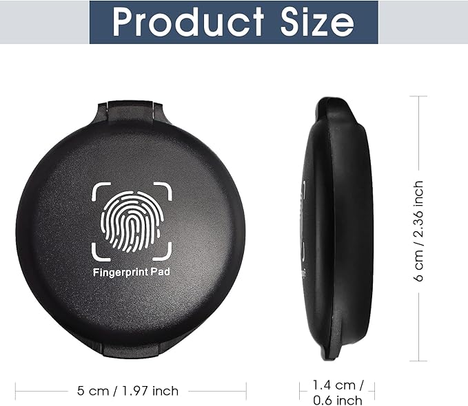 Hutou 3 Pack Stamp Pad Ink Pad Thumbprint Fingerprint Ink Pad for Notary Supplies Identification Security ID Fingerprint Cards Law Enforcement Fingerprint Black Stamp Ink pad