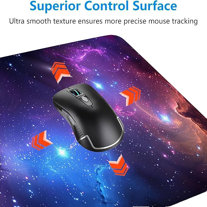 Galaxy Gaming Mouse Pad Starry Sky Planet Black Hole Extended Gaming Mouse Pad Mat with Stitched Edge Non-Slip Base Big Mouse Pad 31.5"x11.8" Office Computer Keyboard Laptop Home