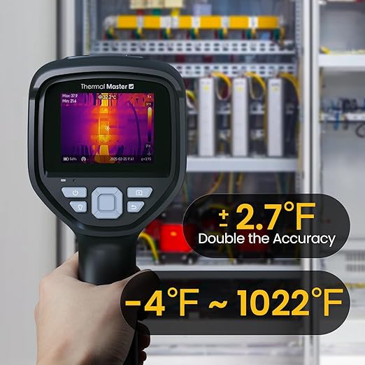 Thermal Master Handheld Thermal Camera, 512×384 X³IR Resolution, Thermal Imaging Camera with 2MP Visual Camera, 640×480 3.5" IPS Screen Thermal Imager with Laser, -4℉to 1022℉, 60Hz, 35mK(Thor 001)