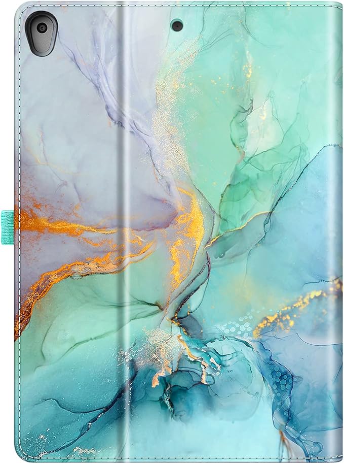 Fintie Case for iPad Air (3rd Gen) 10.5" 2019 / iPad Pro 10.5" 2017 - [Corner Protection] 360 Degree Rotating Smart Protective Stand Cover w/Pencil Holder, Auto Sleep/Wake, Emerald Marble