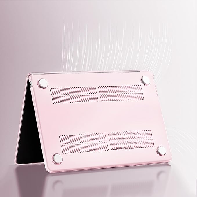 MOSISO Compatible with MacBook Air 13 inch Case M5 2026 M4 2025 M3 M2 2024-2022 A3449 A3240 A3113 A2681, Scratches-Resistant Protective Hard Shell for MacBook Air 13.6 inch Case, Rose Pink